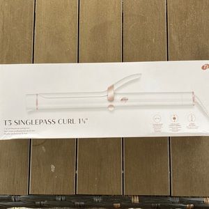 T3 SinglePass Curl 1 1/4" - White and Rose Gold